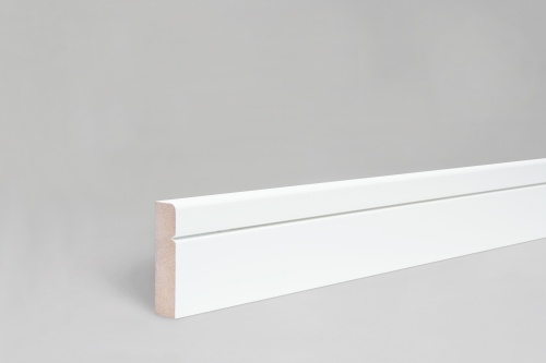 MDF Rounded & Grooved Architrave - White Primed 2.2m x 68mm x 18mm